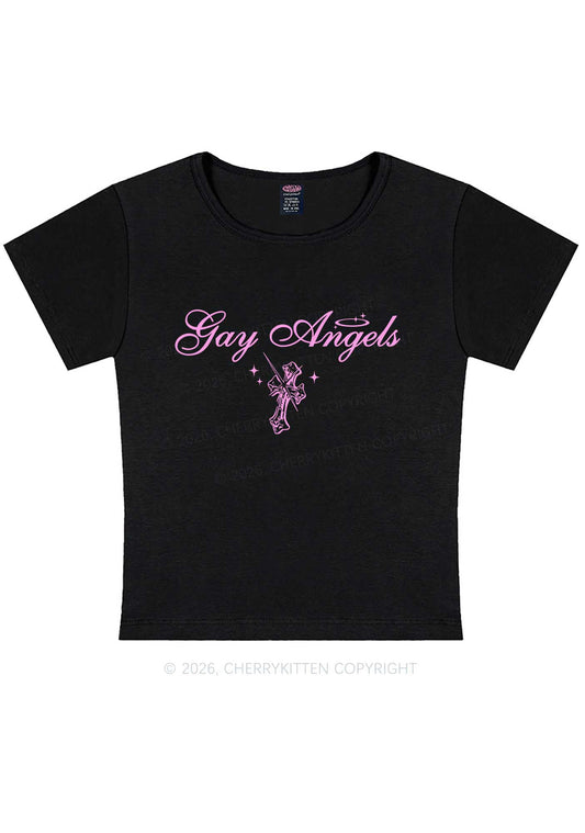 Gay Angels Pride Y2K Baby Tee Cherrykitten