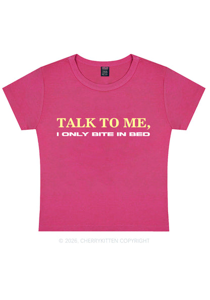 I Only Bite In Bed Y2K Baby Tee Cherrykitten