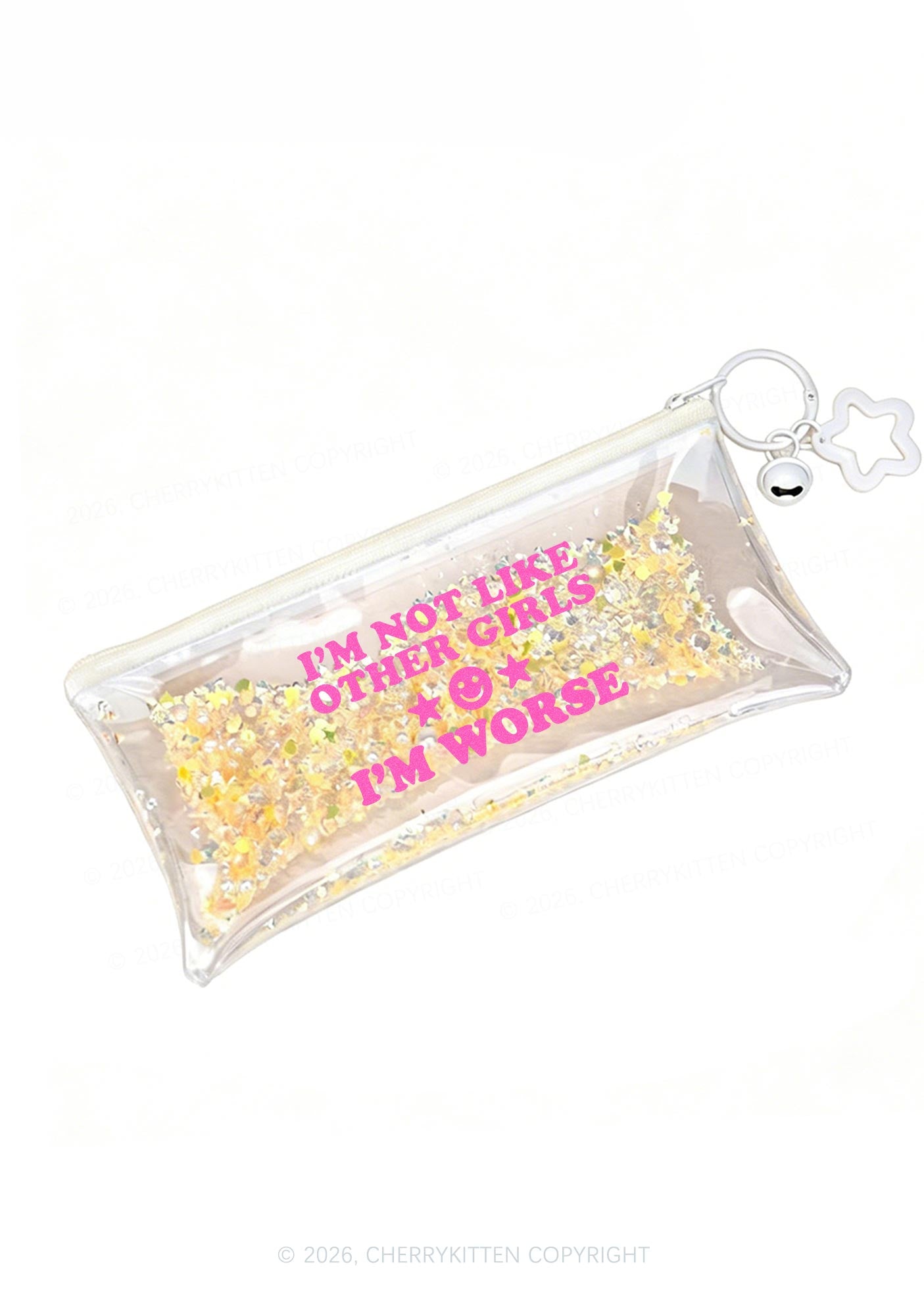 Im Worse Y2K Quicksand Transparent Pencil Pouch Cherrykitten