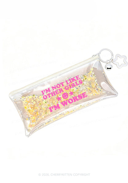Im Worse Y2K Quicksand Transparent Pencil Pouch Cherrykitten