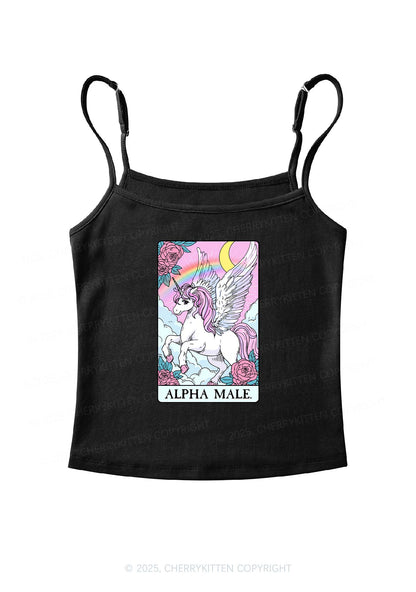 Rose Unicorn Alpha Male Y2K Spaghetti Strap Cami Cherrykitten