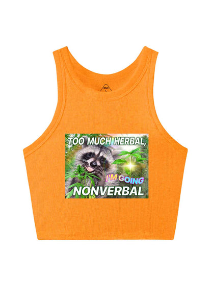 Im Going Nonverbal Y2K Crop Tank Top Cherrykitten
