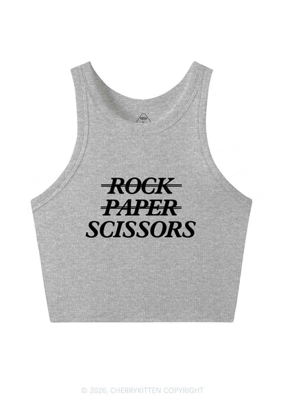 Rock Paper Scissors Pride Y2K Crop Tank Top Cherrykitten