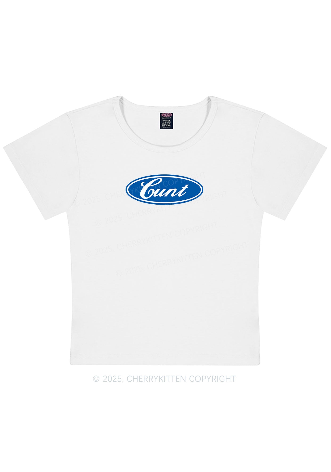 Oval Cxxt Y2K Baby Tee Cherrykitten
