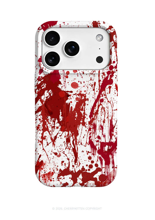 Halloween Red Blood On White Y2K Phone Case Cherrykitten