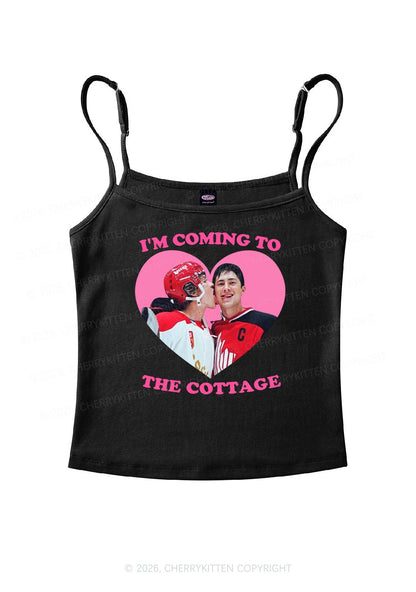 Coming To Cottage HR Y2K Spaghetti Strap Cami Cherrykitten