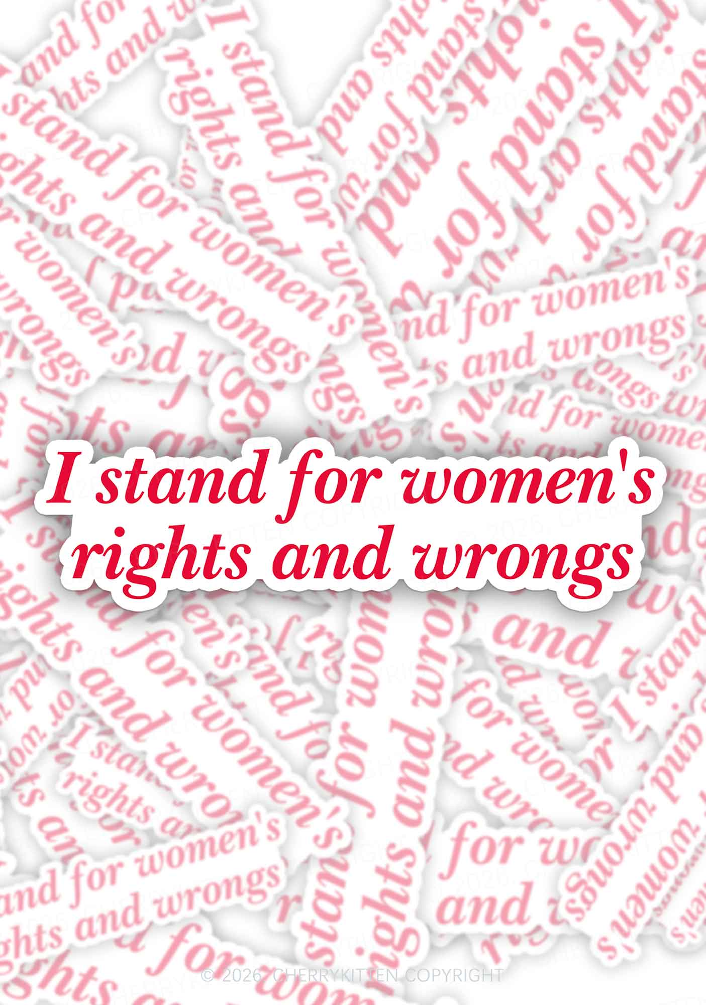 I Stand For Womens Rights Pride 1pc Y2K Sticker Cherrykitten