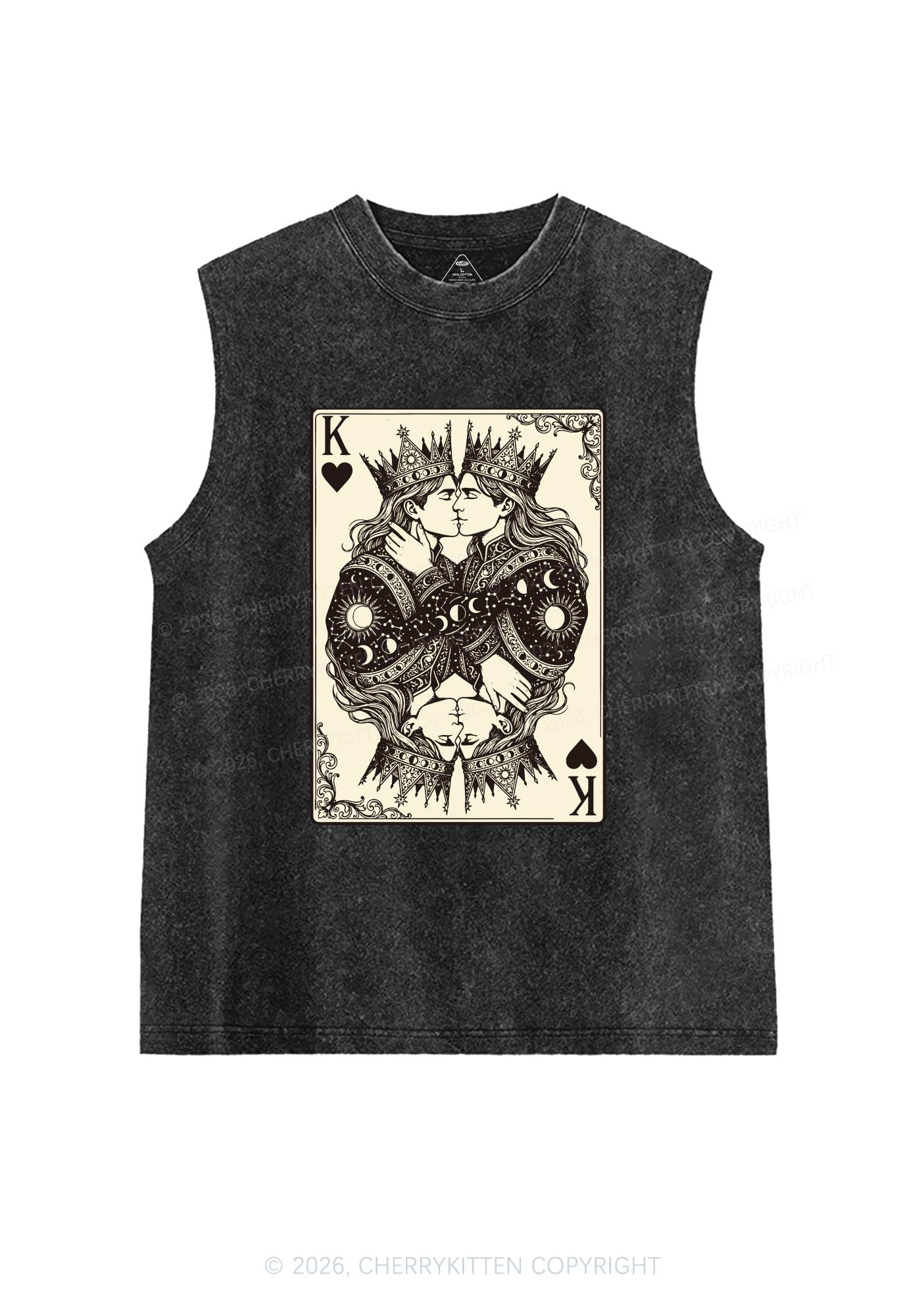 Kings Kissing Pride Y2K Washed Muscle Tank Cherrykitten