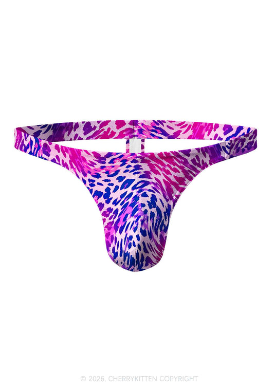 Bisexual Leopard Pride Y2K Print Men Thong Cherrykitten
