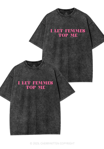 I Let Femmes Top Me Y2K Valentine's Day Washed Tee Cherrykitten