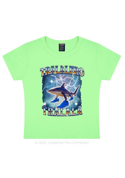 Tralalero Tralala Italian Brainrot Shirt Y2K Baby Tee Cherrykitten