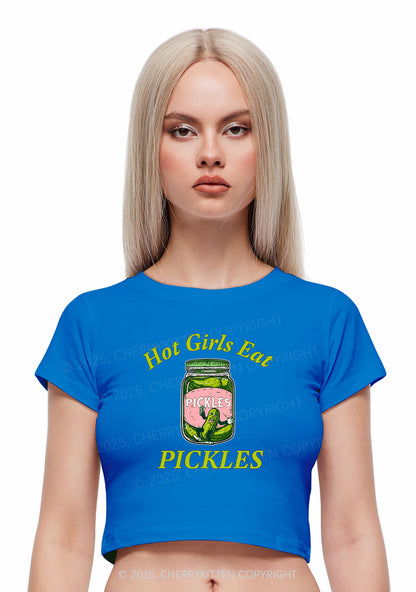 Hot Girls Eat Pickles Y2K Baby Tee Cherrykitten