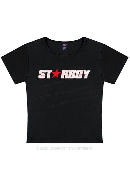 Red Starboy Y2K Baby Tee Cherrykitten