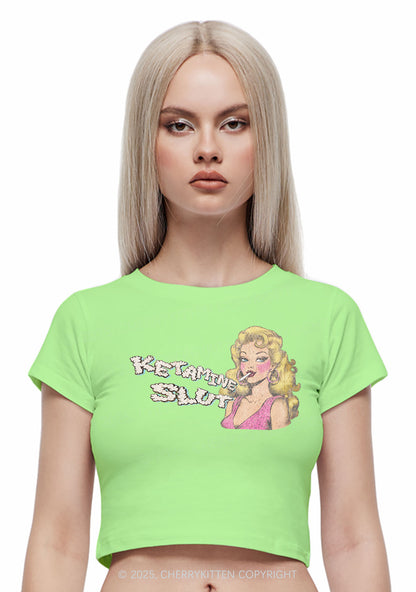 K Slxt Y2K Baby Tee Cherrykitten