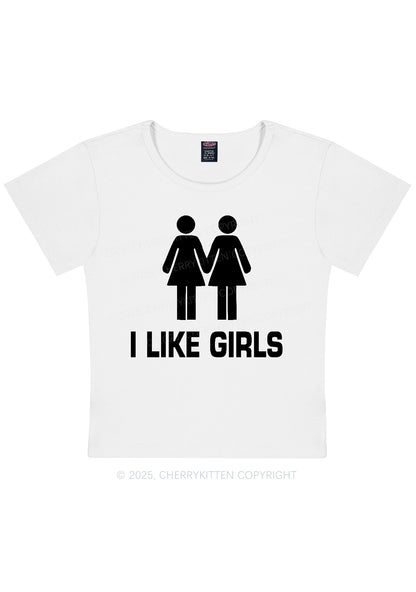 I Like Girls Pride Y2K Baby Tee Cherrykitten