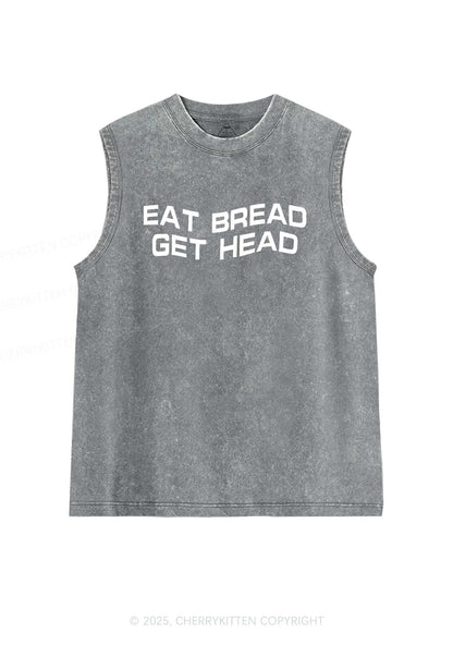 Eat Bread Get Head Y2K Washed Muscle Tank Cherrykitten