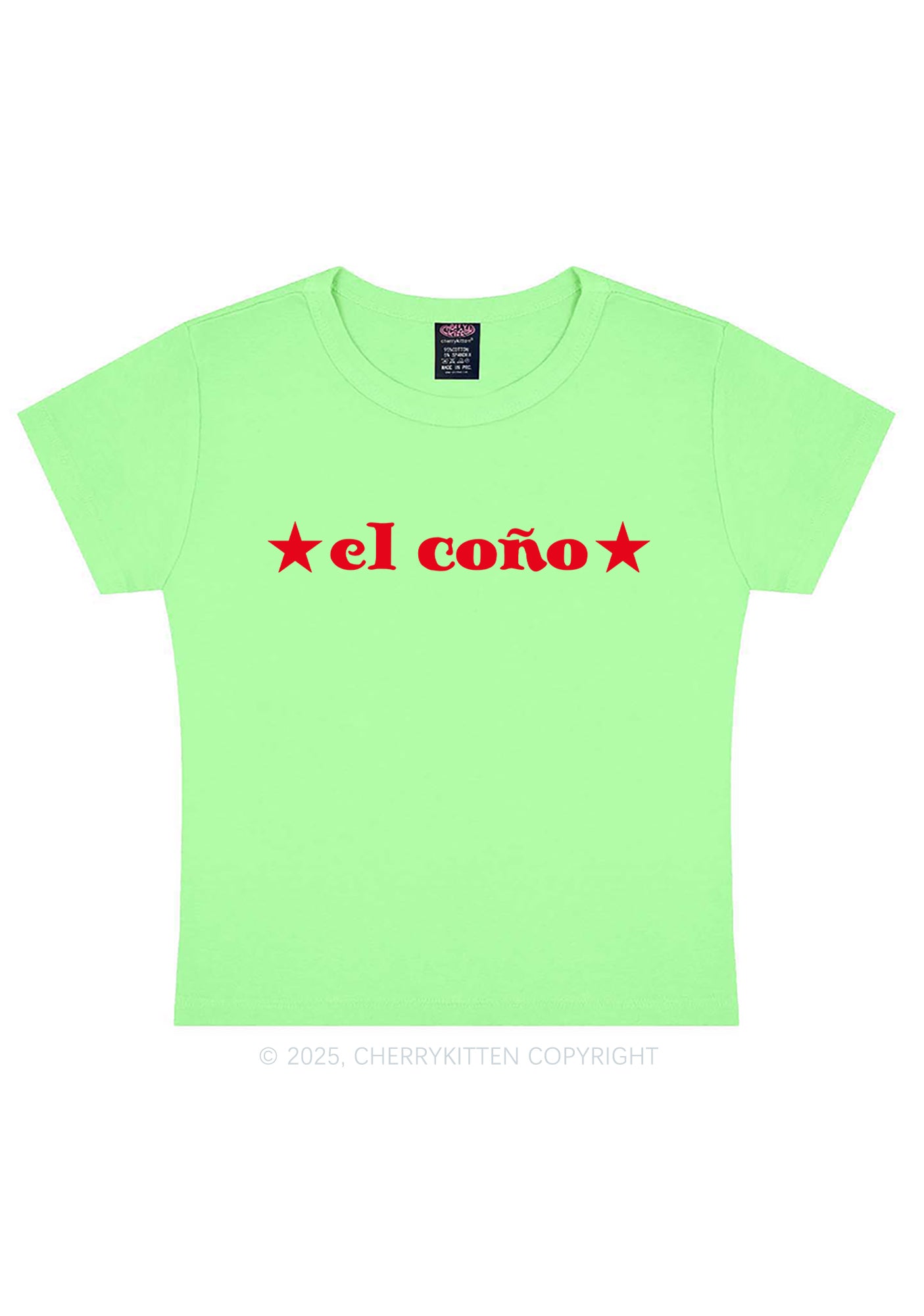 El Cono Y2K Baby Tee Cherrykitten