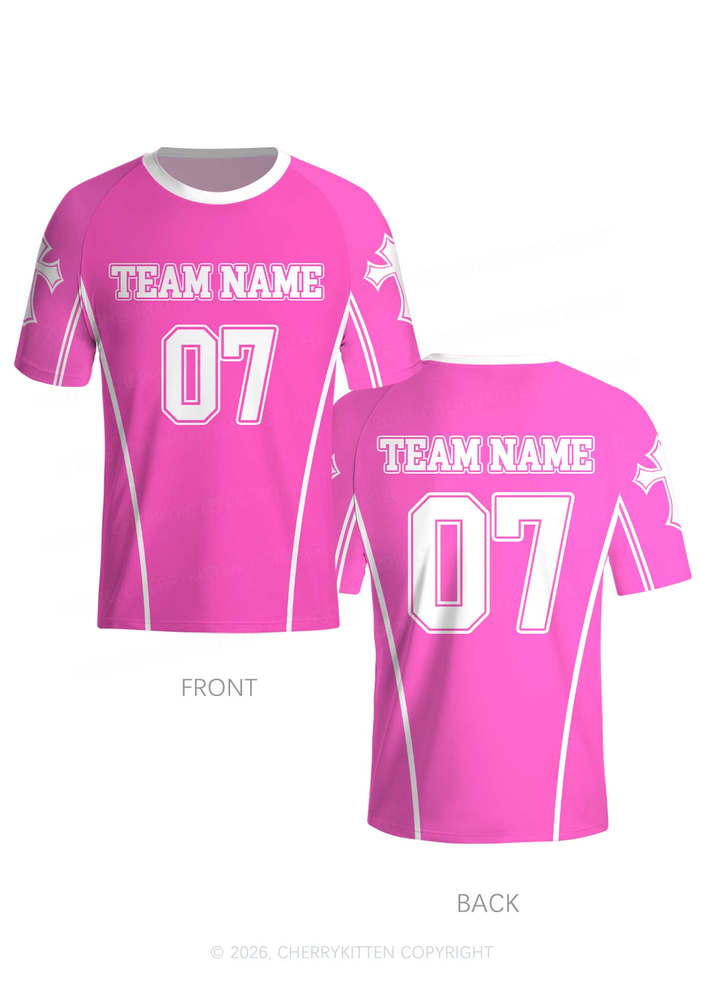 Custom Team Name Y2K Football Jersey Shirts Cherrykitten