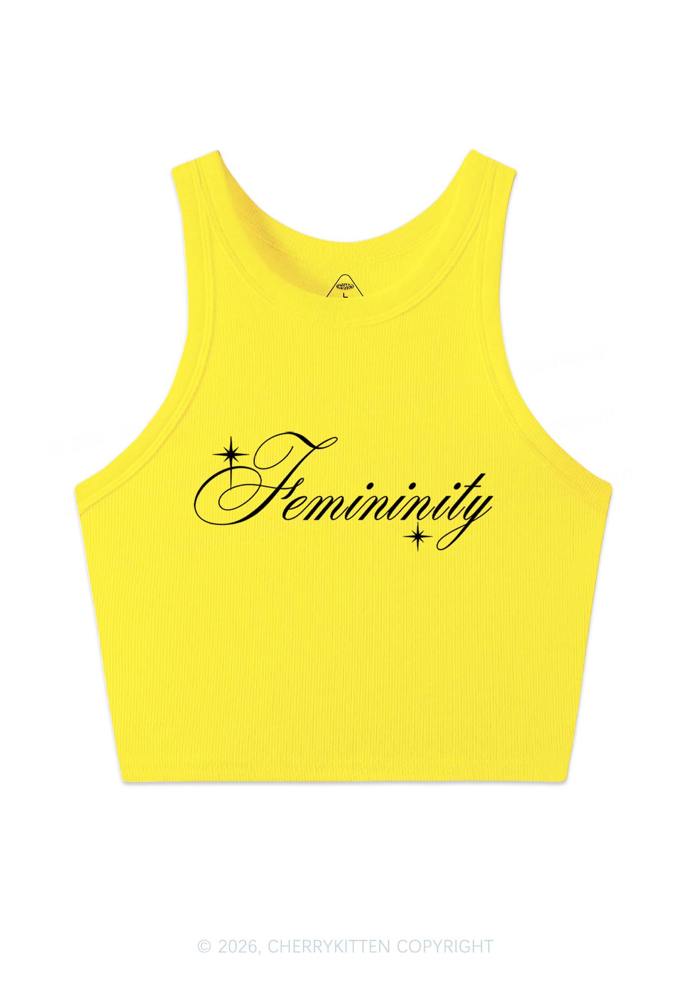 Femininity Pride Y2K Crop Tank Top Cherrykitten