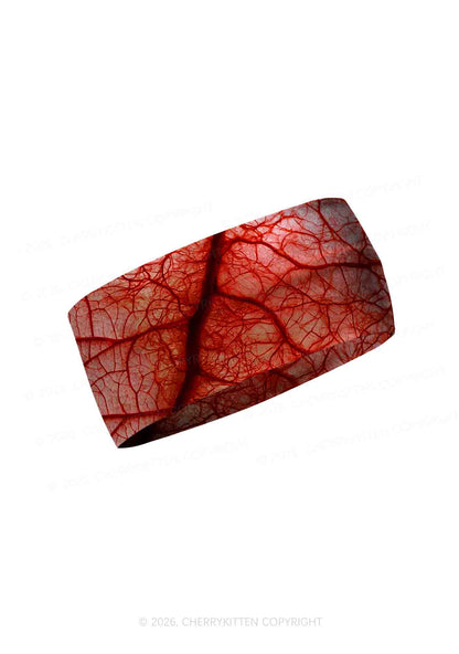 Halloween Red Blood Vessel Y2K Print Headband Cherrykitten