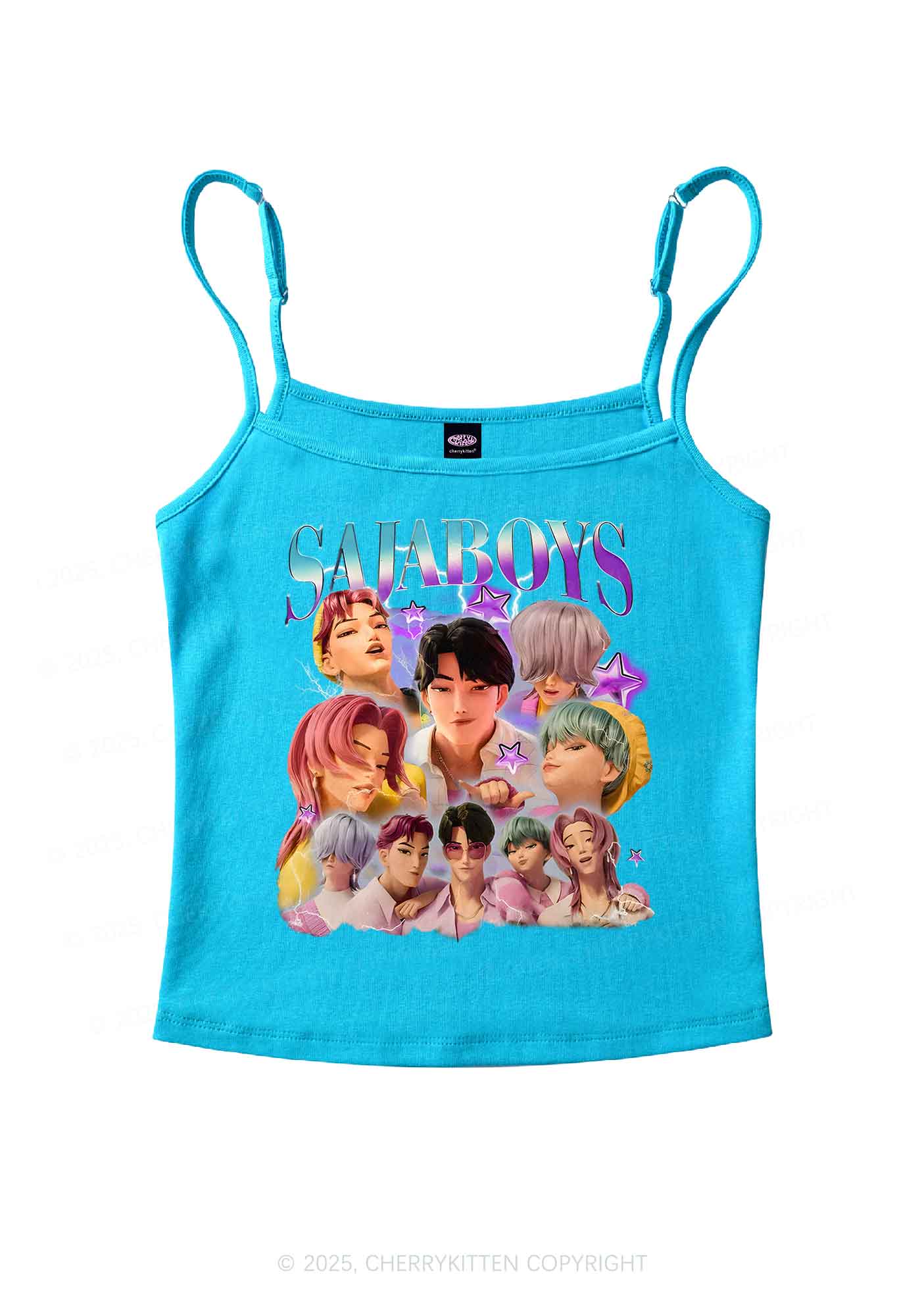 Kpop Boys Y2K Spaghetti Strap Cami Cherrykitten