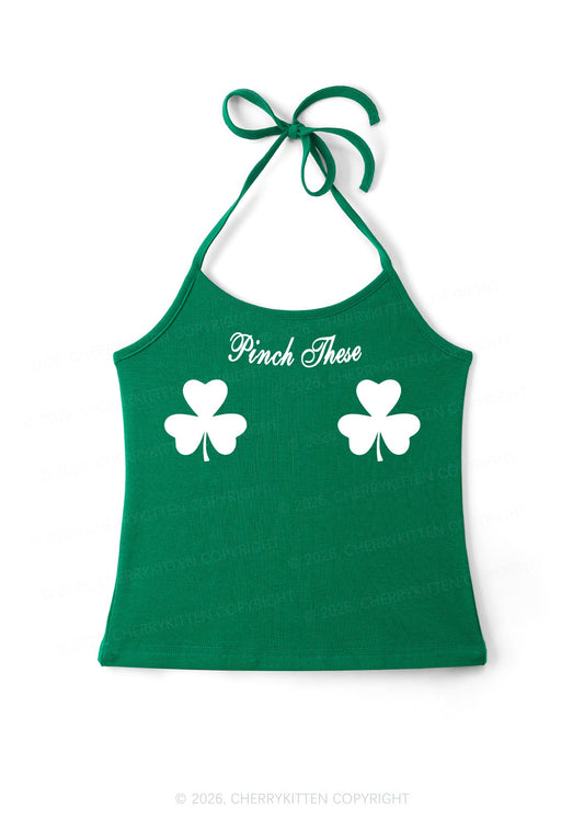 Pinch These St Patricks Y2K Halter Neck Cami Cherrykitten