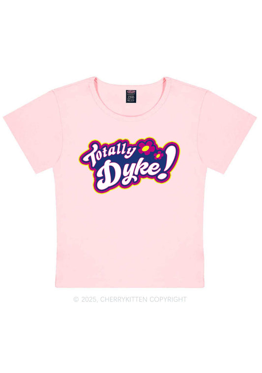 Totally Dyke Pride Y2K Baby Tee Cherrykitten