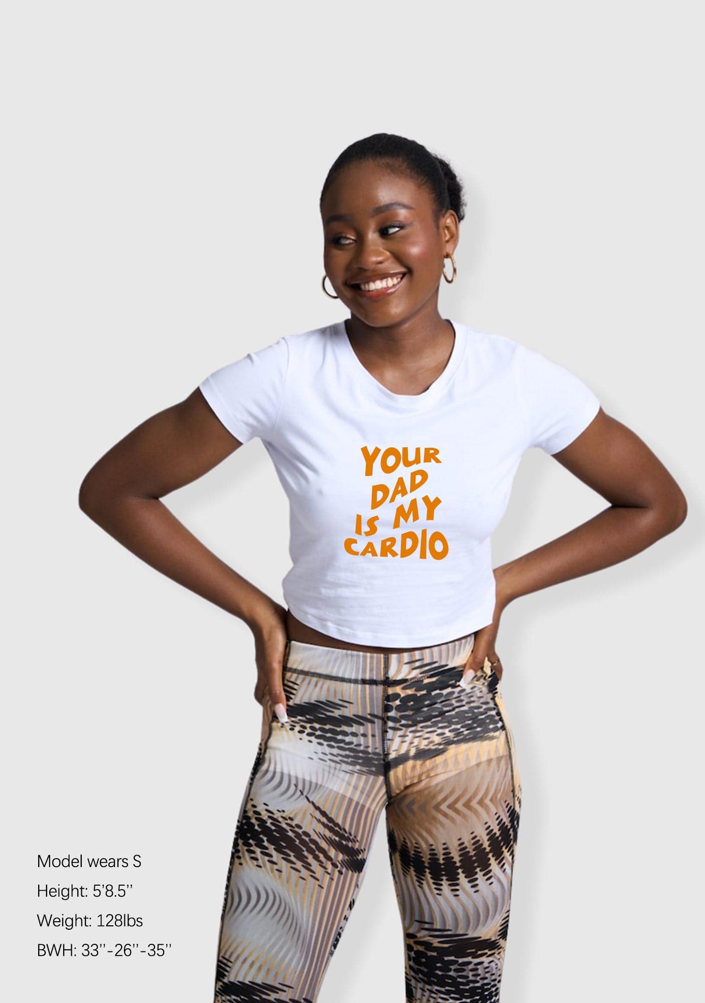 Your Dad Is My Cardio Y2K Baby Tee