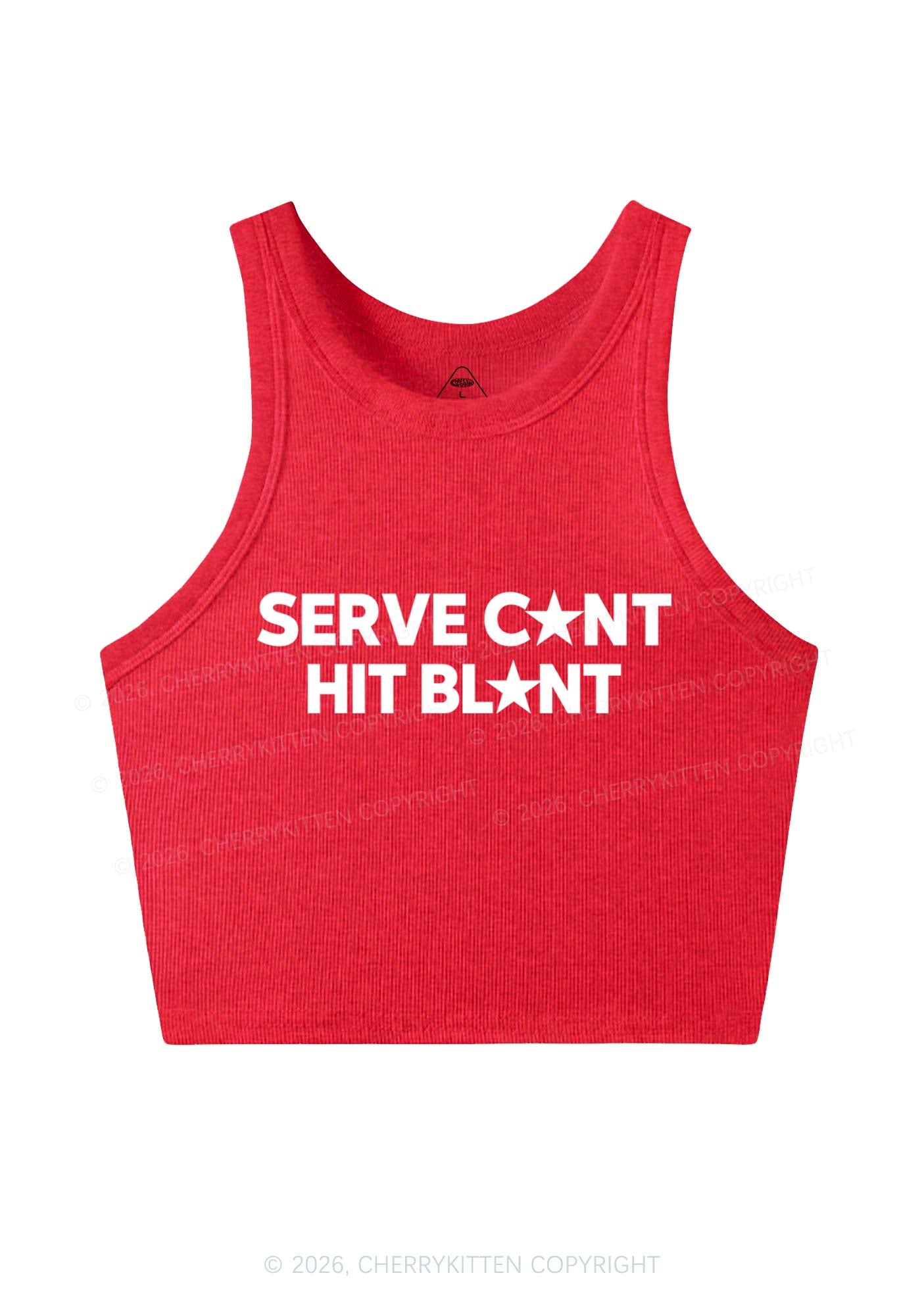 Serve Cxxt Hit Blunt Y2K Crop Tank Top Cherrykitten
