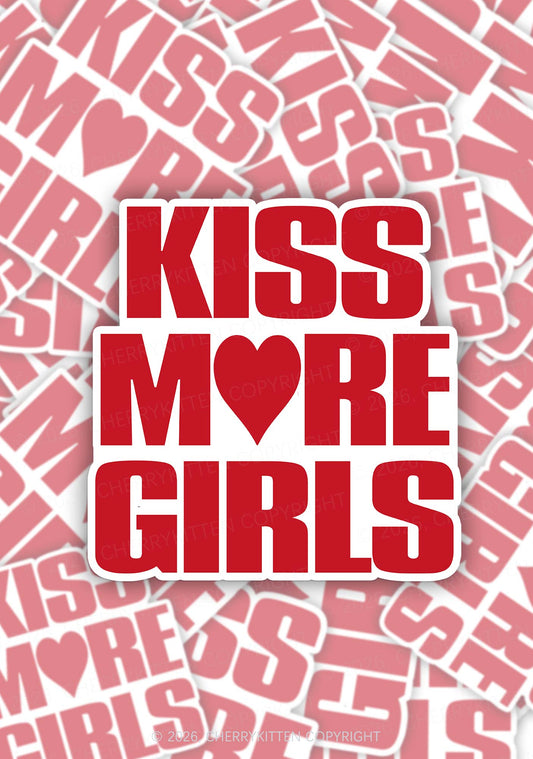 Kiss More Girls Heart Pride 1pc Y2K Sticker Cherrykitten