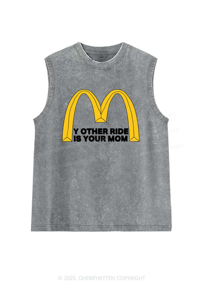 Ride Your Mom Y2K Washed Muscle Tank Cherrykitten