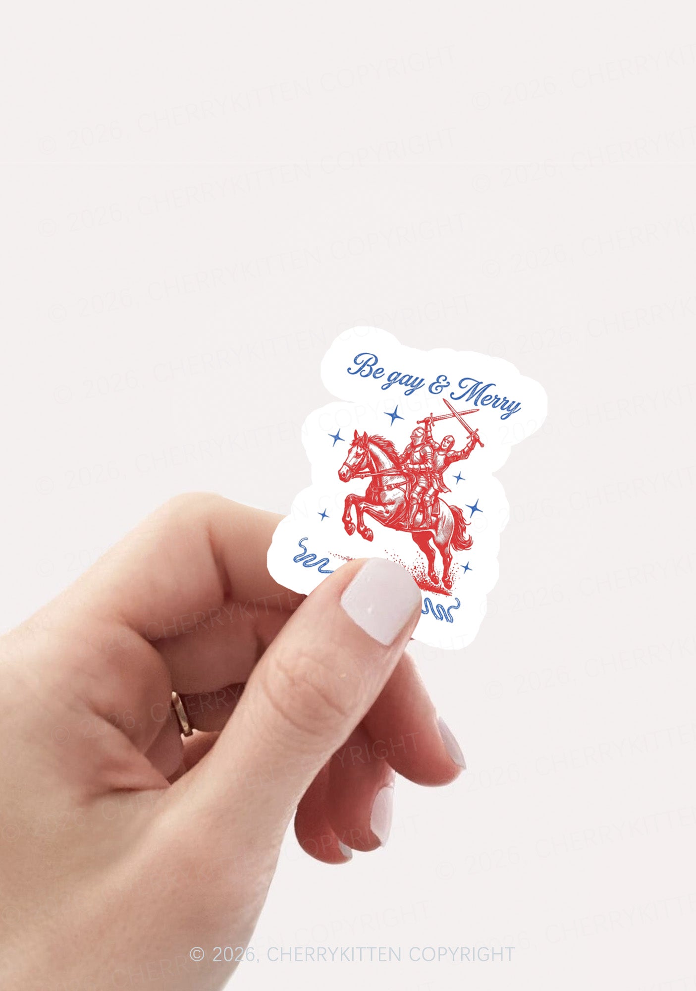 Be Gay Merry Pride 1pc Y2K Sticker Cherrykitten
