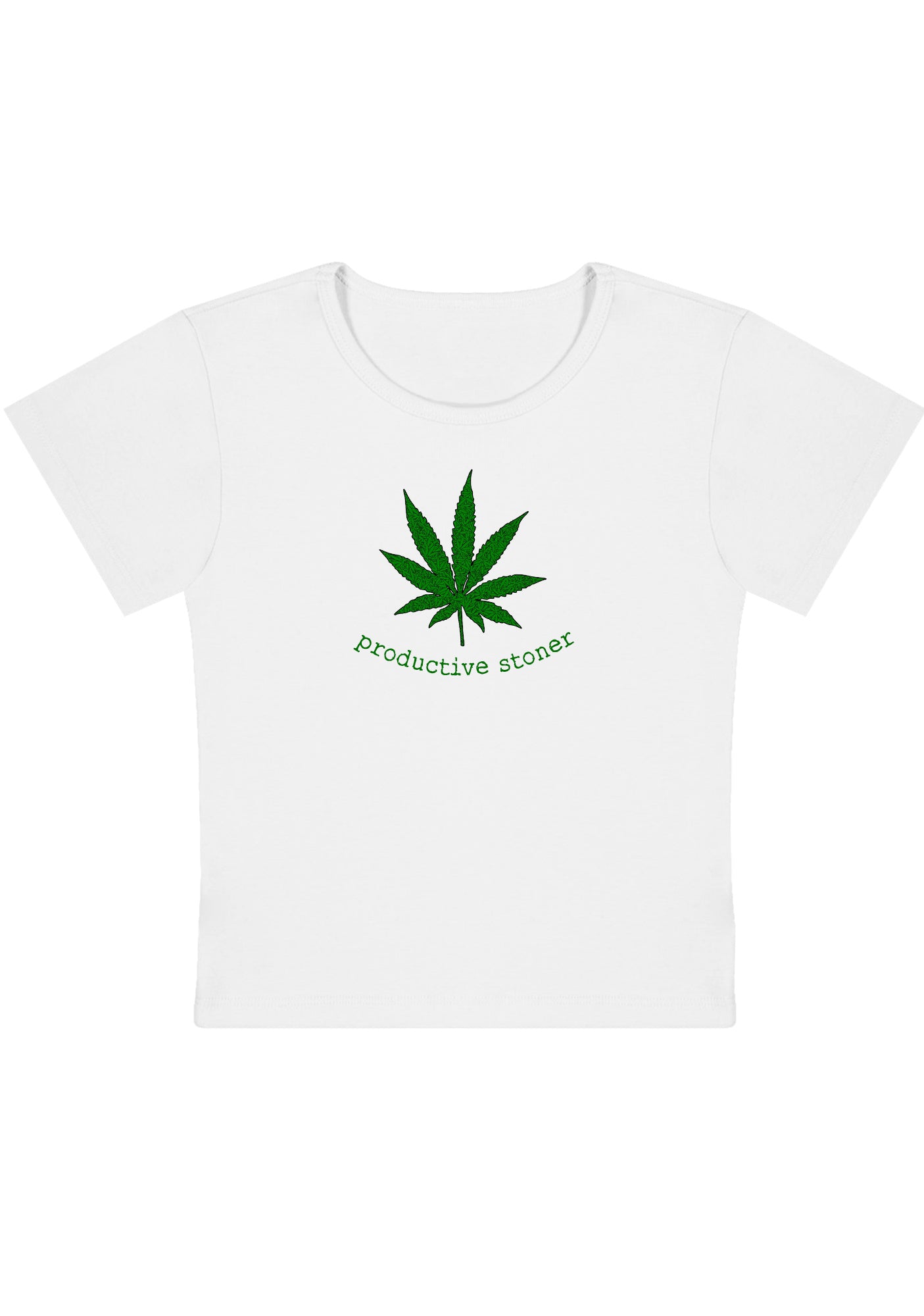 Productive Stoner Y2K Baby Tee
