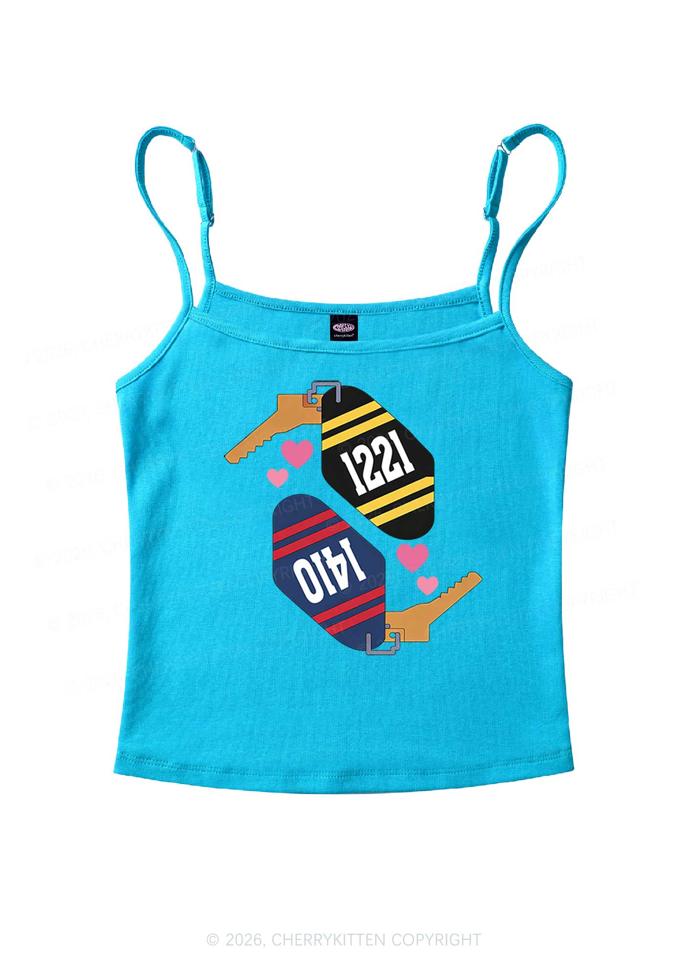 Retro Key Tag HR Y2K Spaghetti Strap Cami Cherrykitten