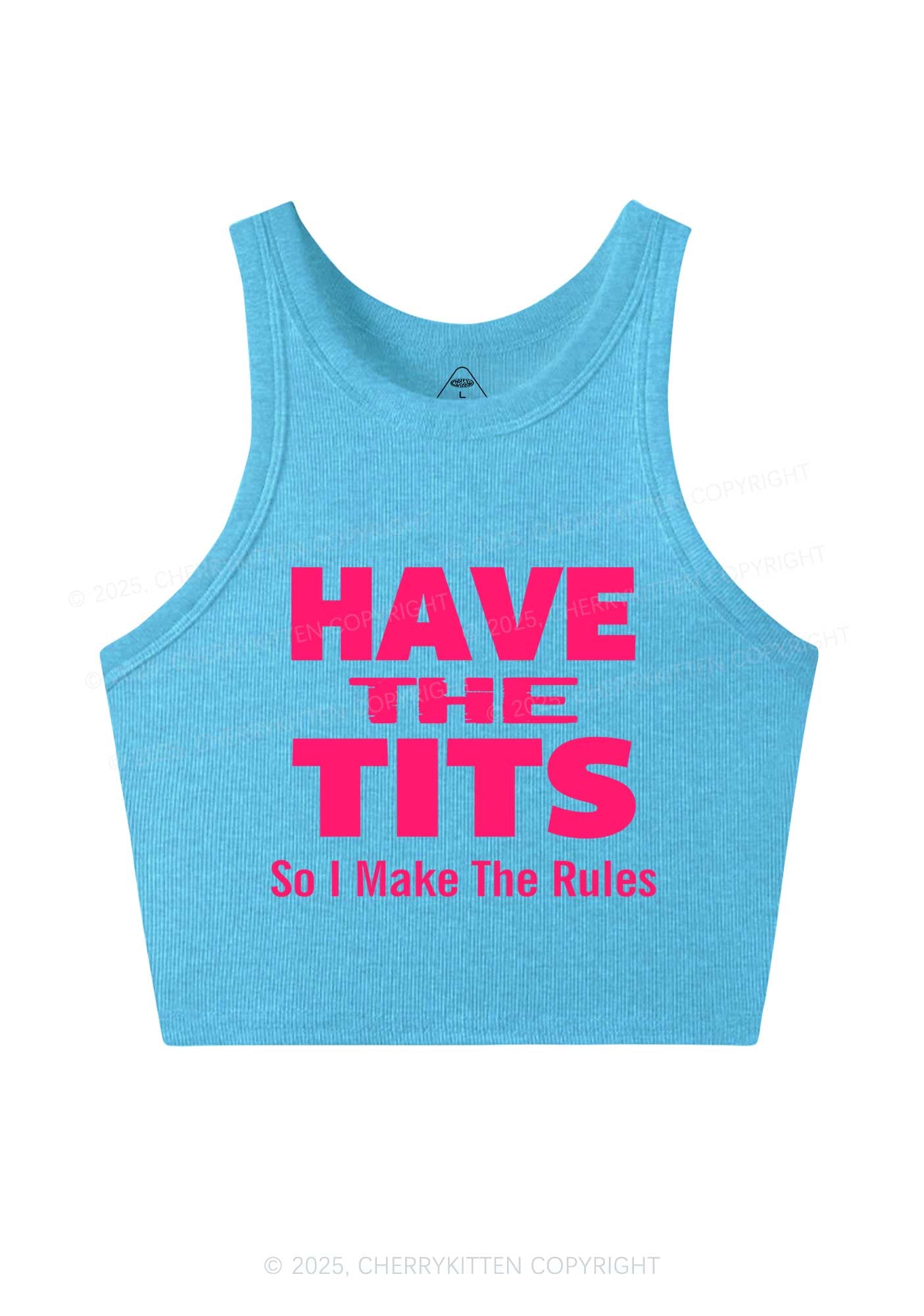 I Make Rules Y2K Crop Tank Top Cherrykitten