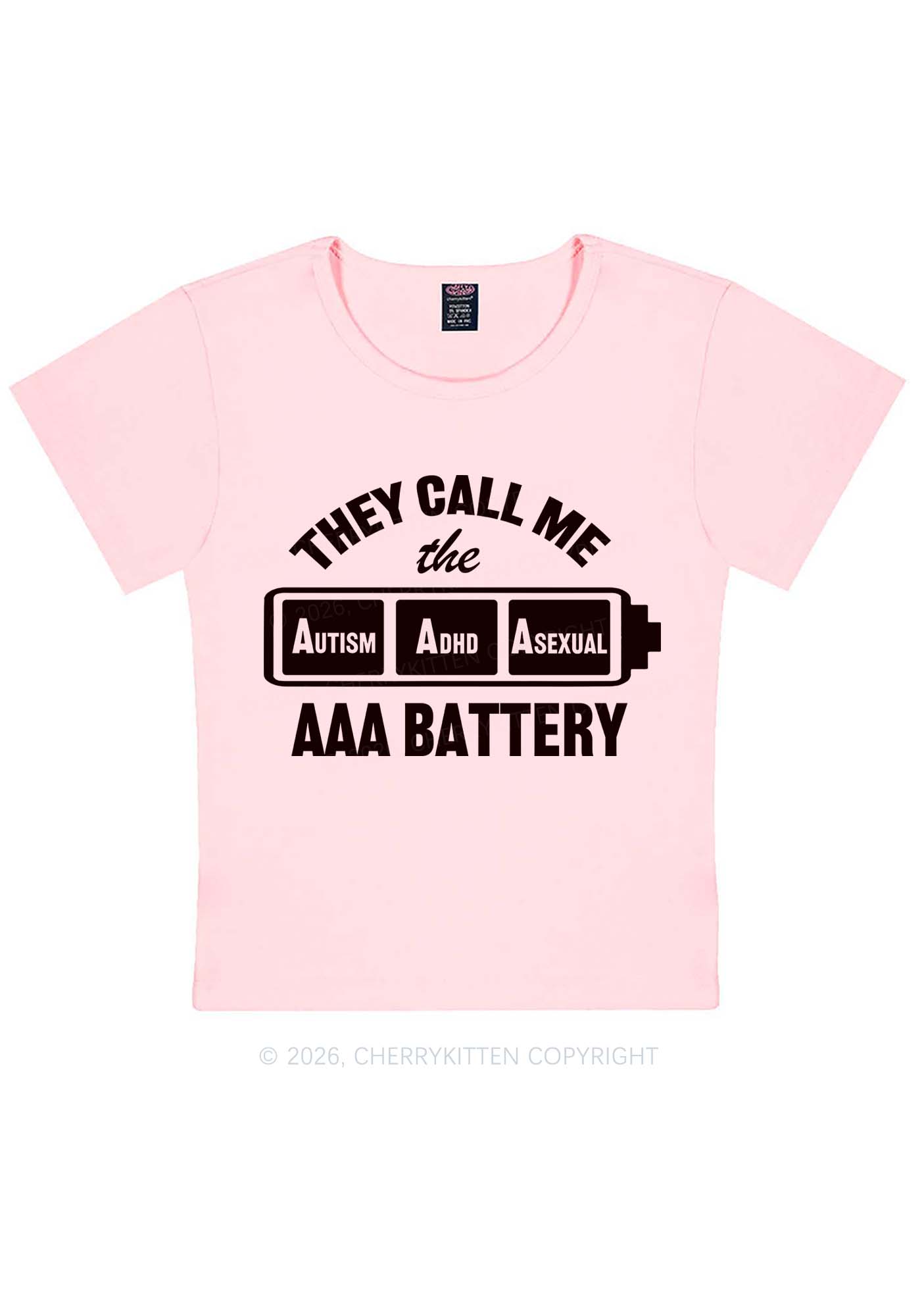 They Call Me AAA Battery Pride Y2K Baby Tee Cherrykitten