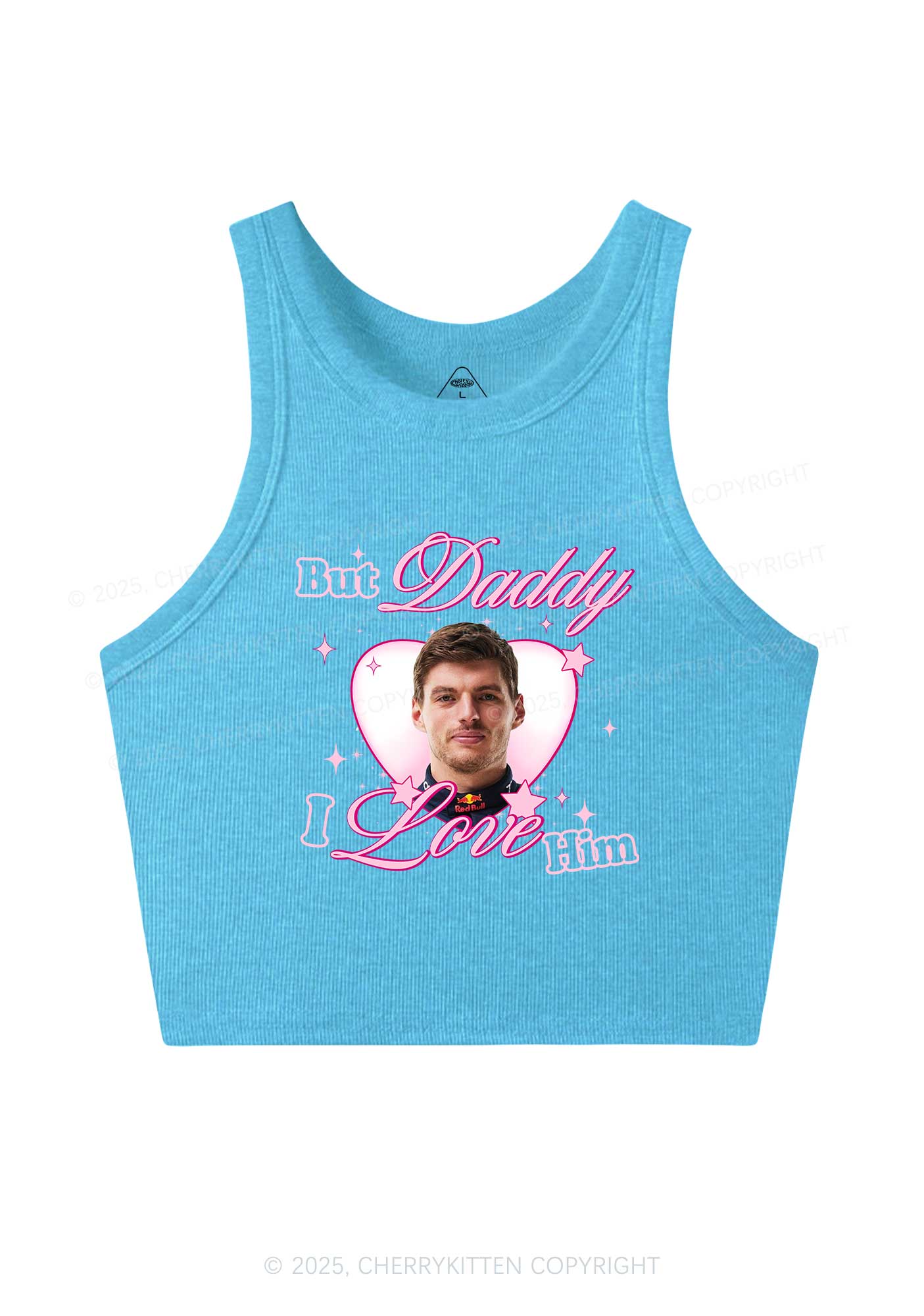 Daddy I Love The Driver Y2K Crop Tank Top Cherrykitten