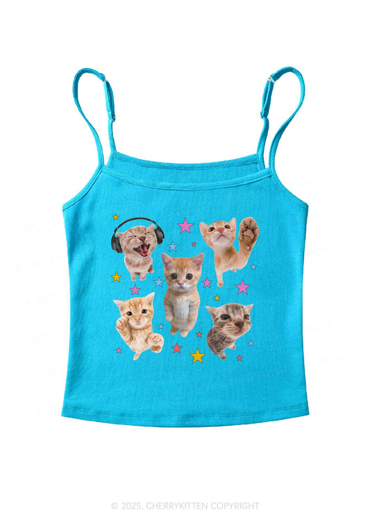 Adorable Cats Y2K Spaghetti Strap Cami Cherrykitten