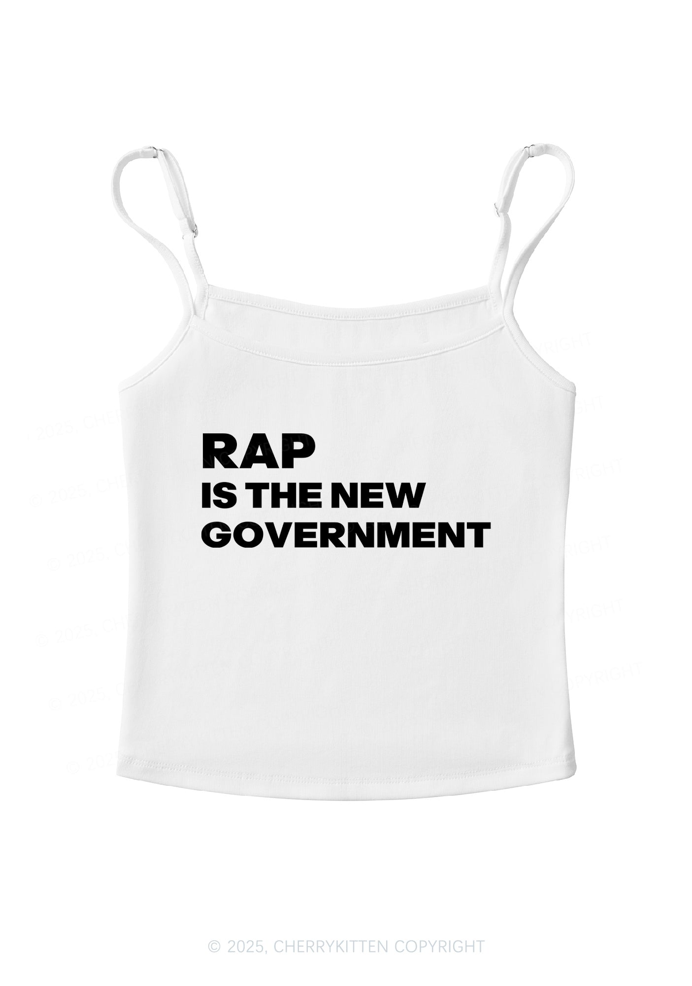 Rap Government Y2K Spaghetti Strap Cami Cherrykitten
