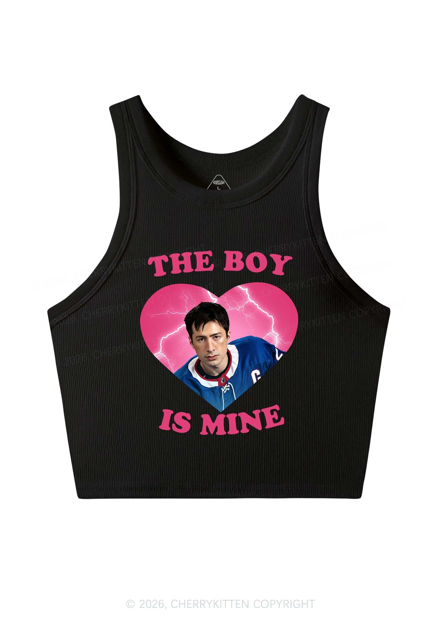 The Boy Is Mine HR Y2K Crop Tank Top Cherrykitten