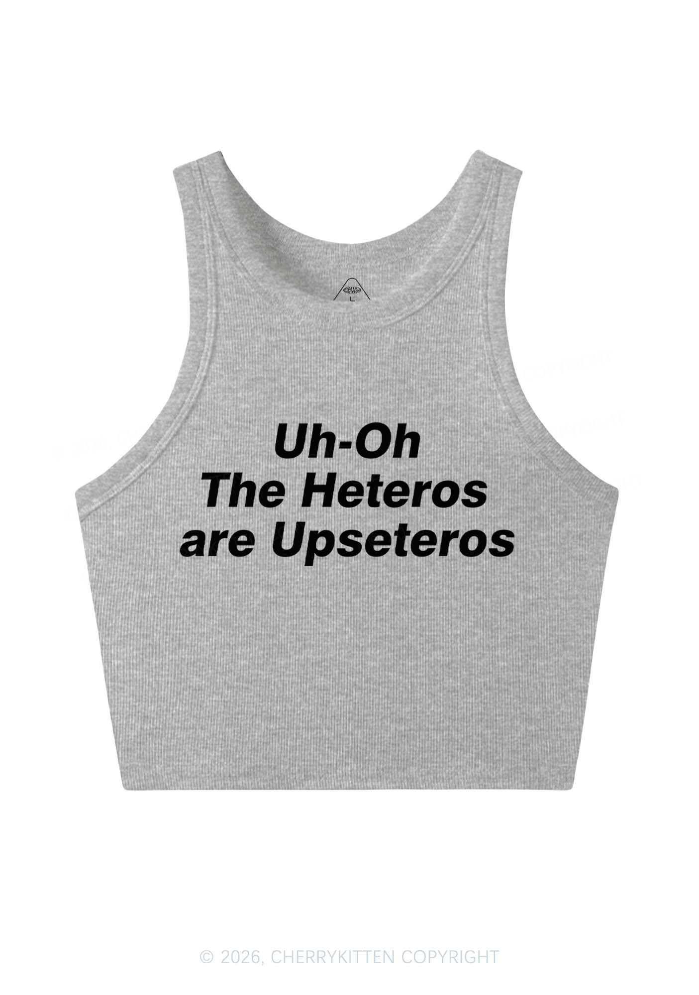 The Heteros Are Upseteros Pride Y2K Crop Tank Top Cherrykitten