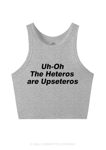 The Heteros Are Upseteros Pride Y2K Crop Tank Top Cherrykitten