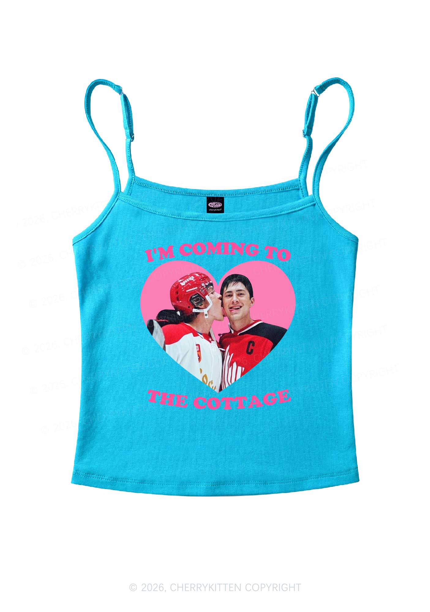 Coming To Cottage HR Y2K Spaghetti Strap Cami Cherrykitten
