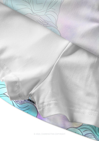 Angel Wings Y2K Print Mini Skirt Cherrykitten
