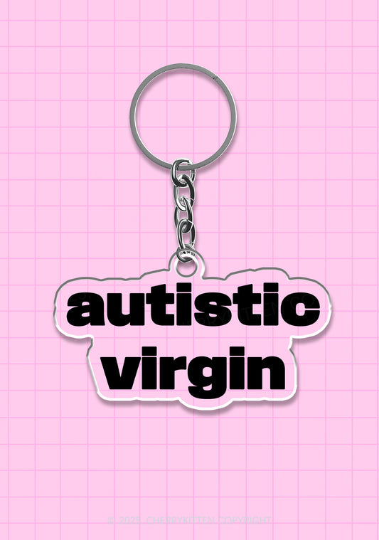 Autistic Virgin 1Pc Y2K Keychain Cherrykitten