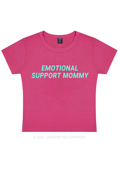 Emotional Support Mommy Y2K Baby Tee Cherrykitten