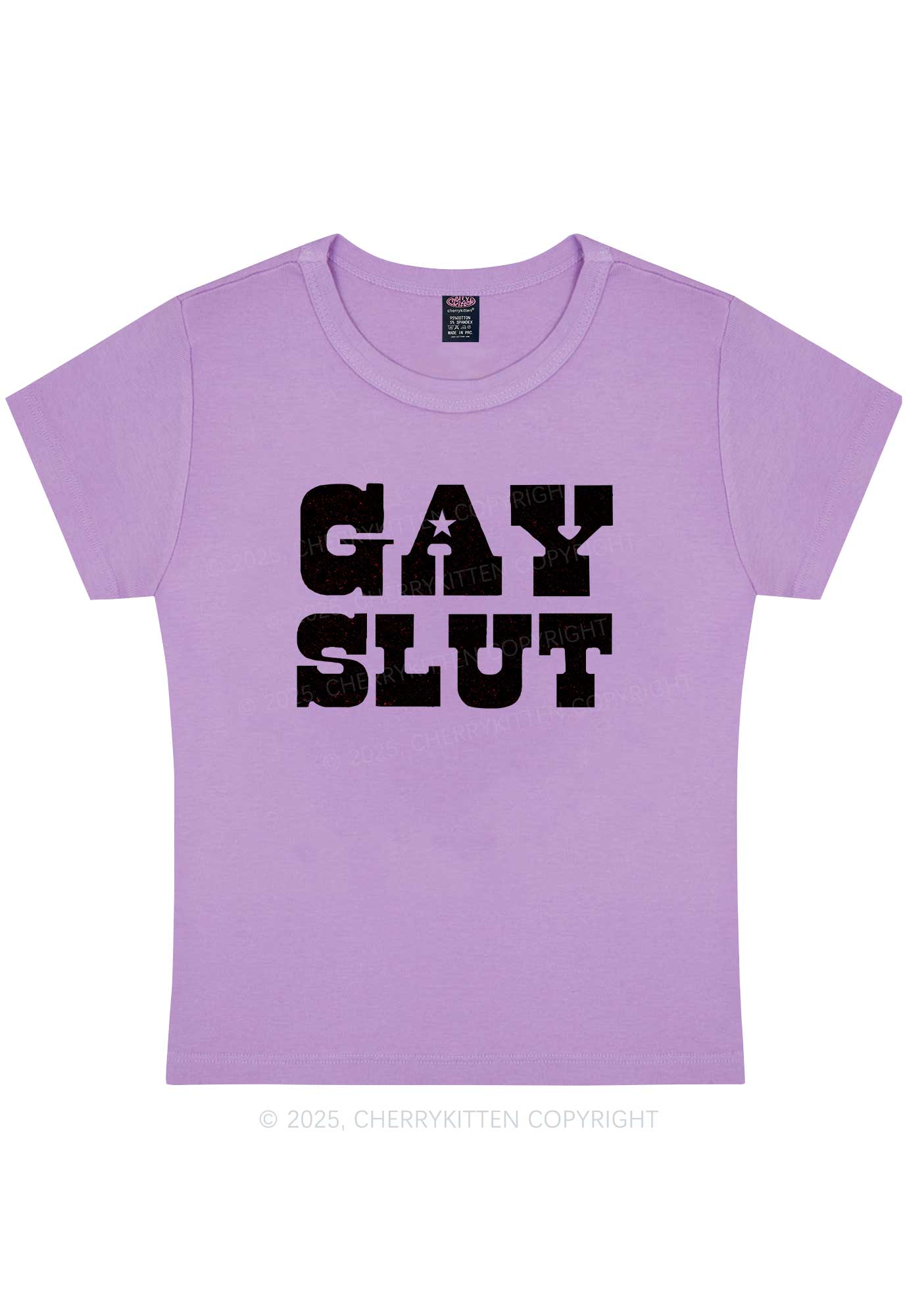 Gay Slxt Pride Y2K Baby Tee Cherrykitten
