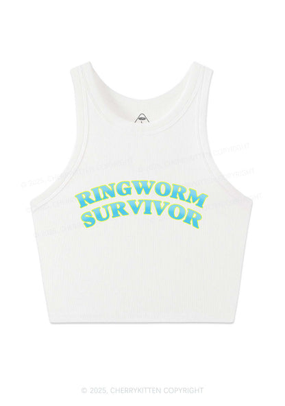 Ringworm Survivor Y2K Crop Tank Top Cherrykitten