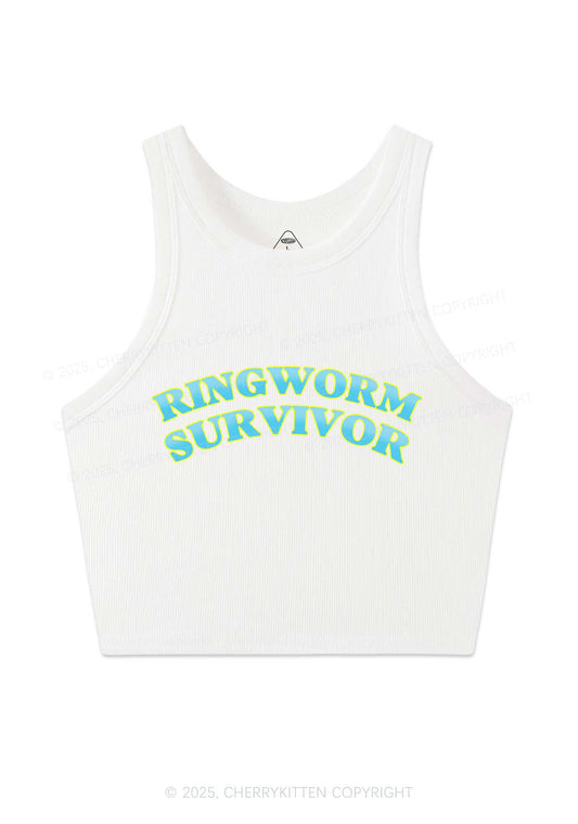 Ringworm Survivor Y2K Crop Tank Top Cherrykitten