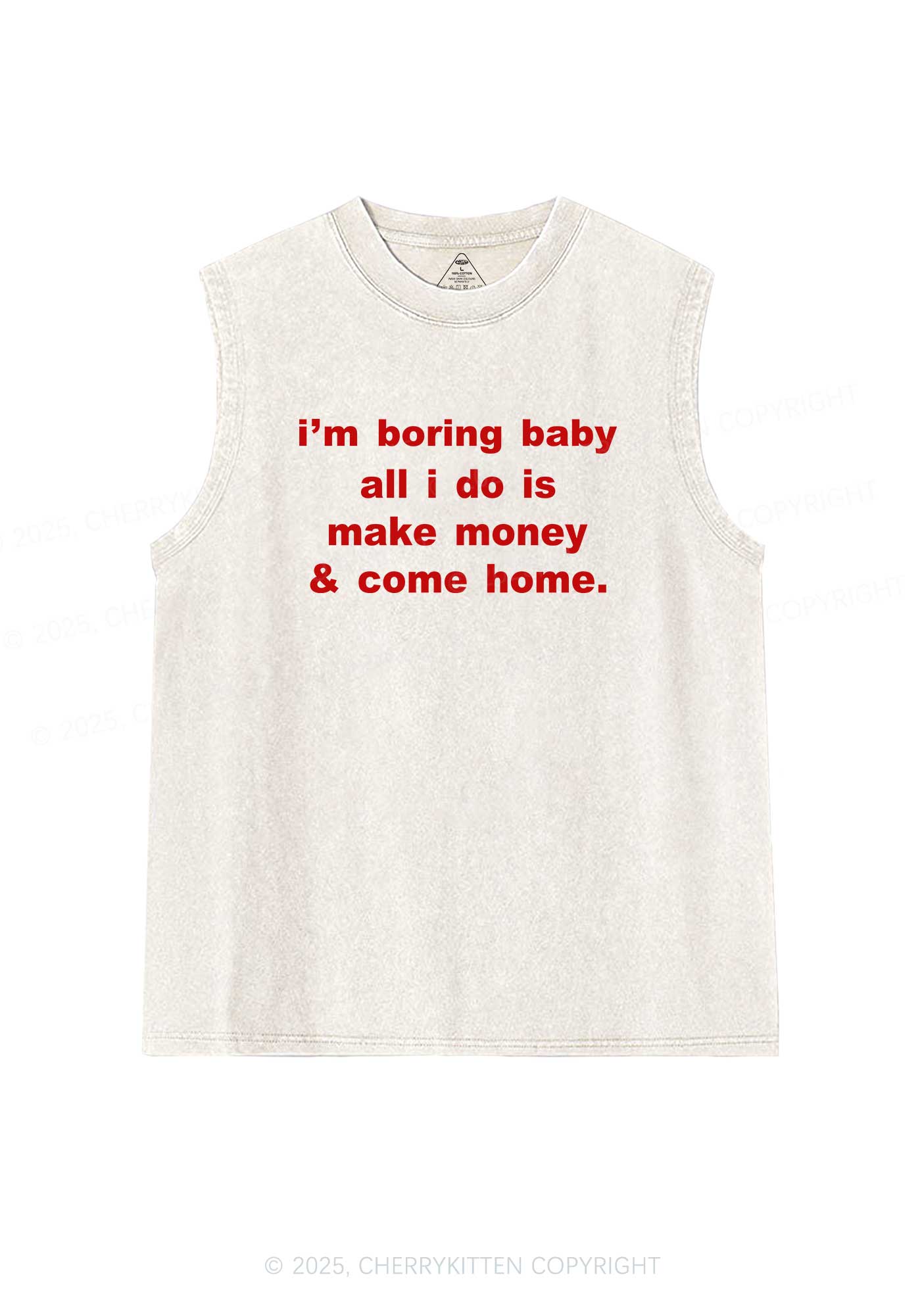 Im Boring Baby Y2K Washed Tank Cherrykitten